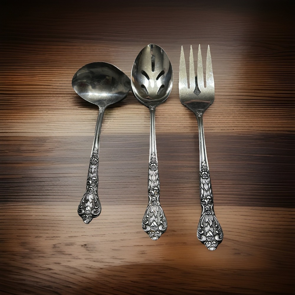 VTG VERSAILLES MSI JAPAN Stainless Flatware Ladle Pierced‎ Spoon Serving Fork